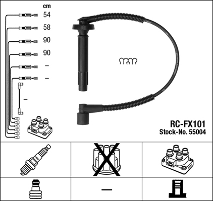 Set cablaj aprinder 55004 NGK